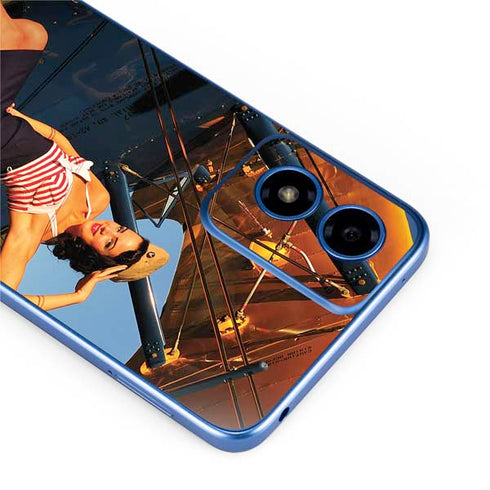 1940s Pin-Up On Stearman Biplane Moto G Play 4G (2024) Skin