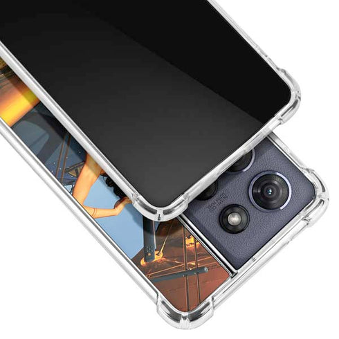 1940s Pin-Up On Stearman Biplane Moto G Play 5G (2025) Clear Case