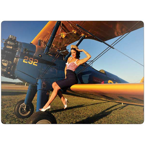1940s Pin-Up On Stearman Biplane Surface Laptop 7 13.8in Skin
