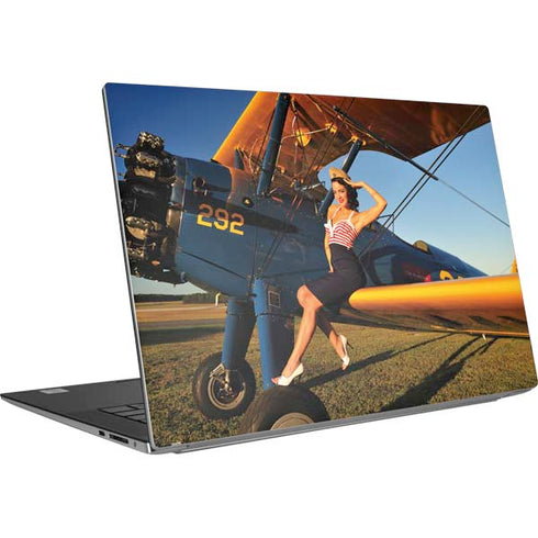 1940s Pin-Up On Stearman Biplane Dell XPS Skin