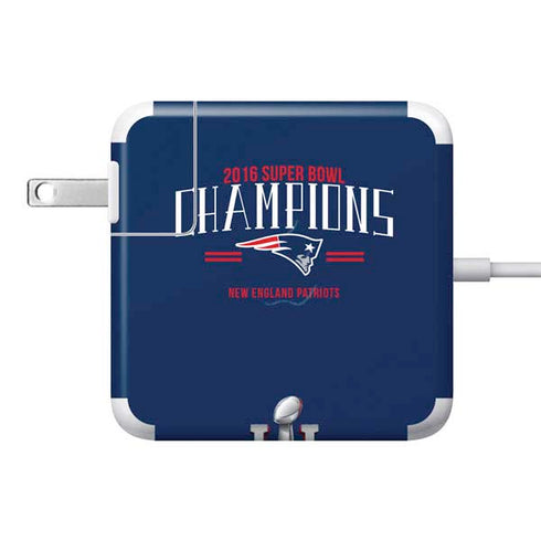 NFL 2016 Super Bowl LI Champions New England Patriots 85W Power Adapter (15 and 17 inch MacBook Pro Charger) Skin