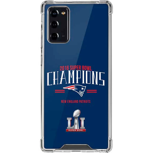 NFL 2016 Super Bowl LI Champions New England Patriots Galaxy Note20 5G Clear Case