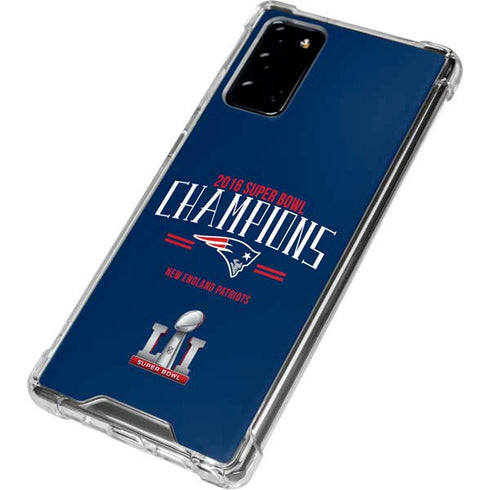 NFL 2016 Super Bowl LI Champions New England Patriots Galaxy Note20 5G Clear Case