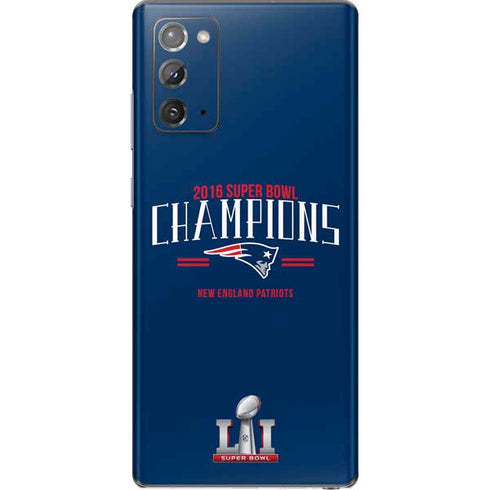 NFL 2016 Super Bowl LI Champions New England Patriots Galaxy Note20 5G Skin
