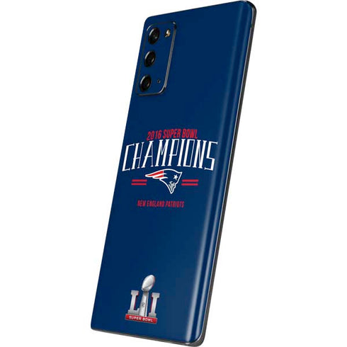 NFL 2016 Super Bowl LI Champions New England Patriots Galaxy Note20 5G Skin