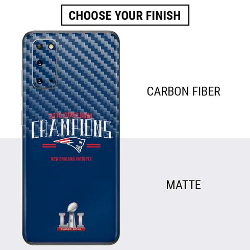 NFL 2016 Super Bowl LI Champions New England Patriots Galaxy S20 Skin