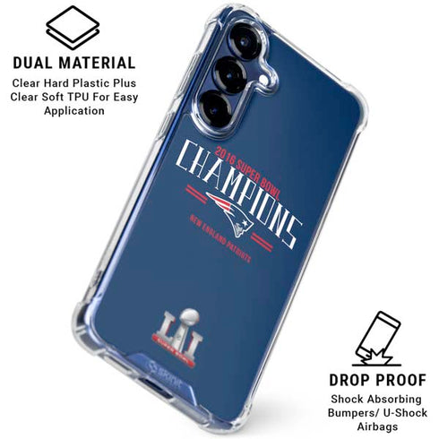 NFL 2016 Super Bowl LI Champions New England Patriots Galaxy S25 Clear Case
