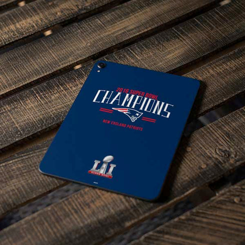 NFL 2016 Super Bowl LI Champions New England Patriots Apple iPad Pro Skin