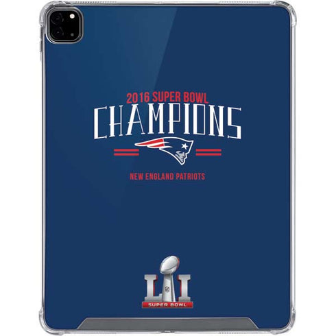 NFL 2016 Super Bowl LI Champions New England Patriots iPad Pro 12.9in (2020) Clear Case