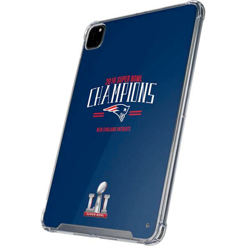 NFL 2016 Super Bowl LI Champions New England Patriots iPad Pro 12.9in (2020) Clear Case