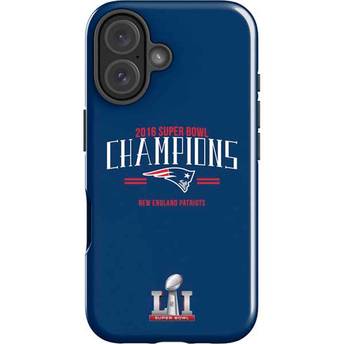NFL 2016 Super Bowl LI Champions New England Patriots iPhone 16 Impact Case