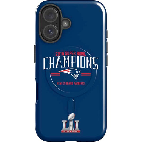 NFL 2016 Super Bowl LI Champions New England Patriots iPhone 16 Magsafe Impact Case