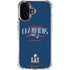 NFL 2016 Super Bowl LI Champions New England Patriots iPhone 16 Plus Clear Case