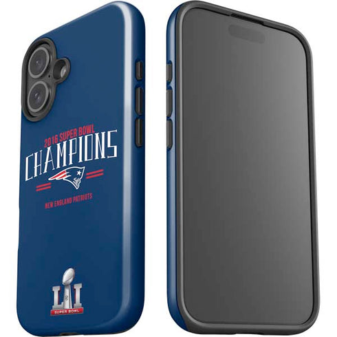 NFL 2016 Super Bowl LI Champions New England Patriots iPhone 16 Plus Impact Case