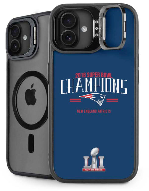 NFL 2016 Super Bowl LI Champions New England Patriots iPhone 16 Plus Kickstand Case