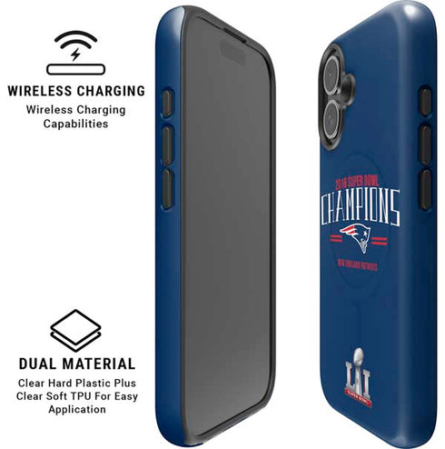 NFL 2016 Super Bowl LI Champions New England Patriots iPhone 16 Plus Magsafe Impact Case