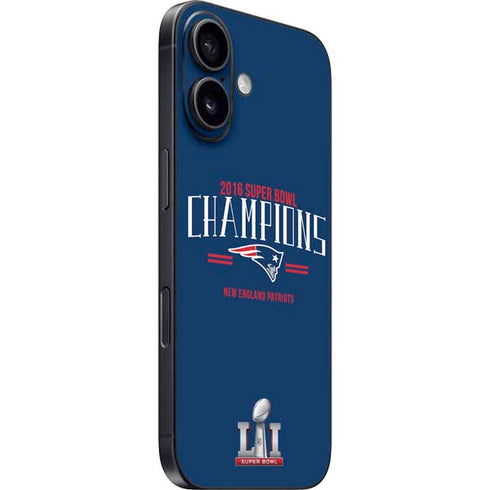 NFL 2016 Super Bowl LI Champions New England Patriots iPhone 16 Plus Skin