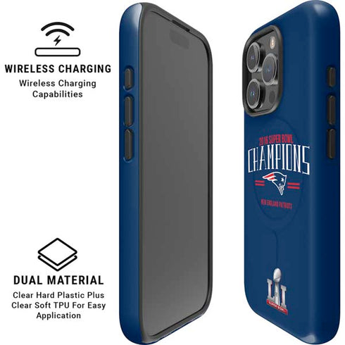 NFL 2016 Super Bowl LI Champions New England Patriots iPhone 16 Pro Magsafe Impact Case
