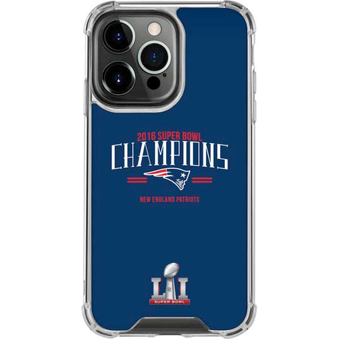 NFL 2016 Super Bowl LI Champions New England Patriots iPhone 16 Pro Max Clear Case