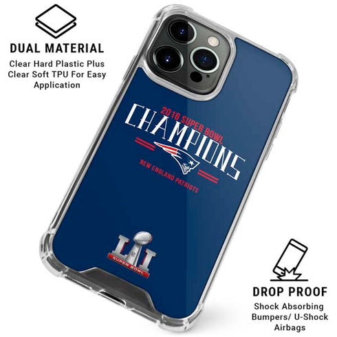 NFL 2016 Super Bowl LI Champions New England Patriots iPhone 16 Pro Max Clear Case