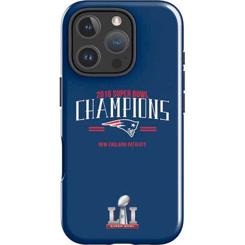 NFL 2016 Super Bowl LI Champions New England Patriots iPhone 16 Pro Max Impact Case