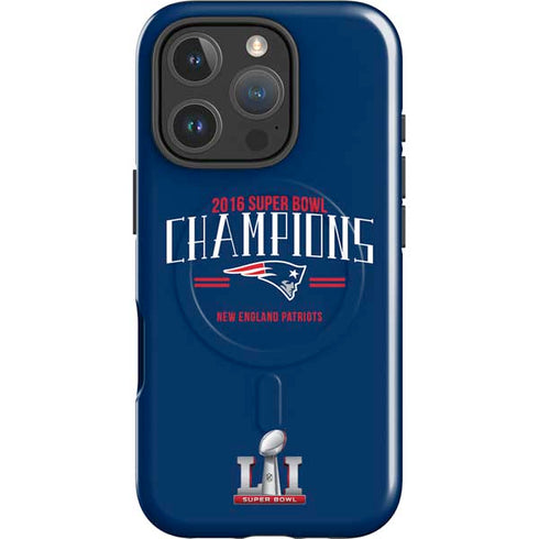 NFL 2016 Super Bowl LI Champions New England Patriots iPhone 16 Pro Max Magsafe Impact Case