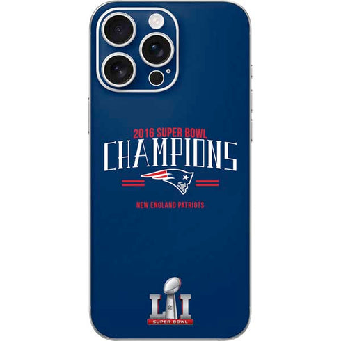 NFL 2016 Super Bowl LI Champions New England Patriots iPhone 16 Pro Max Skin