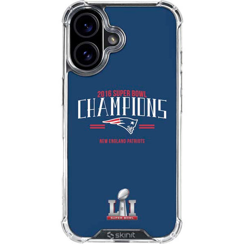 NFL 2016 Super Bowl LI Champions New England Patriots iPhone 17 Clear Case