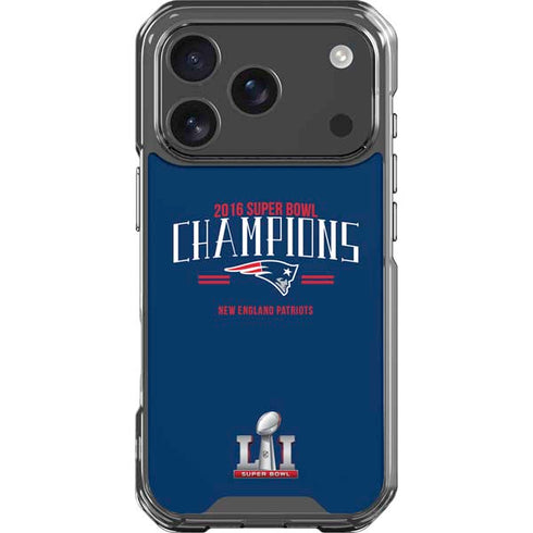 NFL 2016 Super Bowl LI Champions New England Patriots iPhone 18 Pro Clear Case