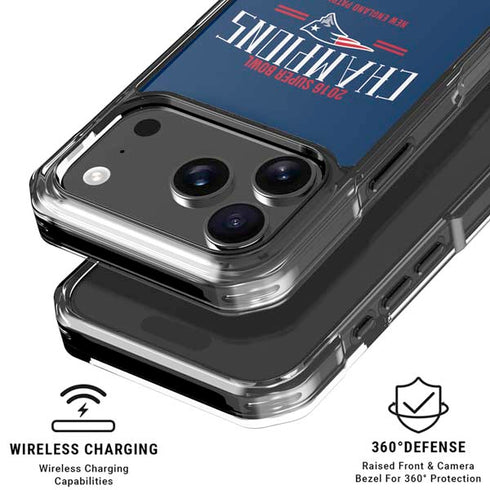 NFL 2016 Super Bowl LI Champions New England Patriots iPhone 18 Pro Clear Case