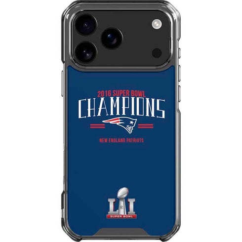 NFL 2016 Super Bowl LI Champions New England Patriots iPhone 18 Pro Max Clear Case