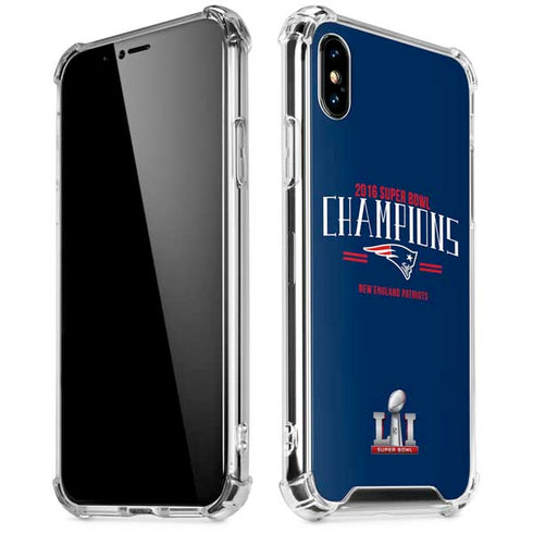 NFL 2016 Super Bowl LI Champions New England Patriots iPhone X/XS Clear Case