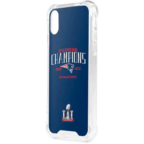 NFL 2016 Super Bowl LI Champions New England Patriots iPhone XS Clear Case