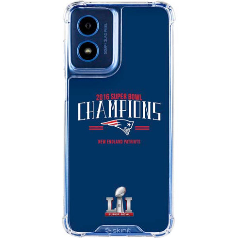 NFL 2016 Super Bowl LI Champions New England Patriots Moto G Play 4G (2024) Clear Case