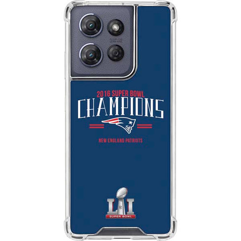 NFL 2016 Super Bowl LI Champions New England Patriots Moto G Play 5G (2025) Clear Case