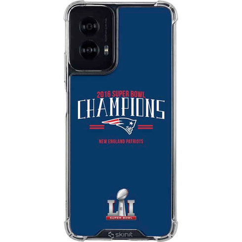 NFL 2016 Super Bowl LI Champions New England Patriots Moto G Power 5G (2024) Clear Case