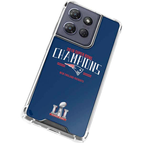 NFL 2016 Super Bowl LI Champions New England Patriots Moto G Power 5G (2025) Clear Case