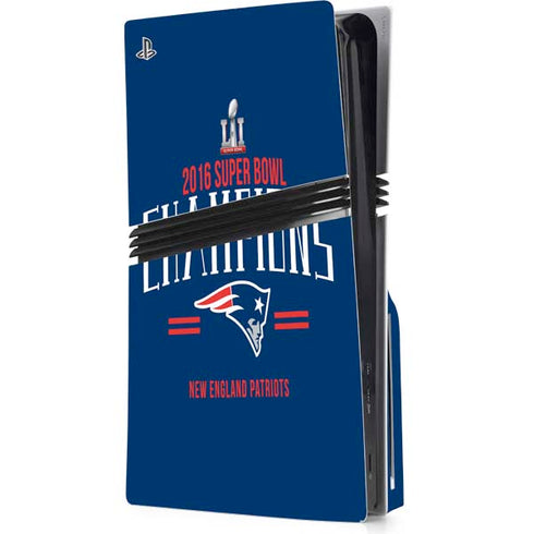 NFL 2016 Super Bowl LI Champions New England Patriots PS5 Pro Disk Console Skin