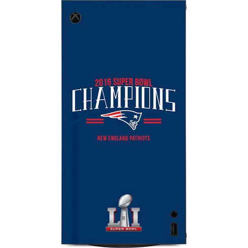 NFL 2016 Super Bowl LI Champions New England Patriots XBox Series X Digital Edition Console Skin