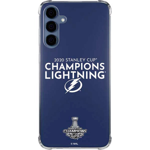 NHL 2020 Stanley Cup Champions Lightning Galaxy A35 5G Clear Case