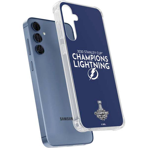 NHL 2020 Stanley Cup Champions Lightning Galaxy A35 5G Clear Case