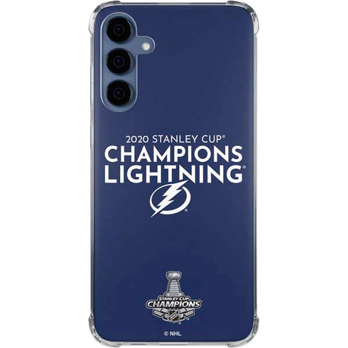 NHL 2020 Stanley Cup Champions Lightning Galaxy A55 5G Clear Case