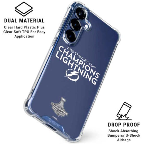 NHL 2020 Stanley Cup Champions Lightning Galaxy S25 Plus Clear Case