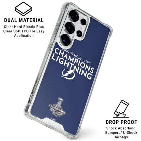 NHL 2020 Stanley Cup Champions Lightning Galaxy S25 Ultra Clear Case