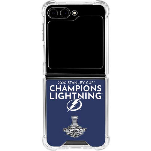 NHL 2020 Stanley Cup Champions Lightning Galaxy Z Flip6 Clear Case