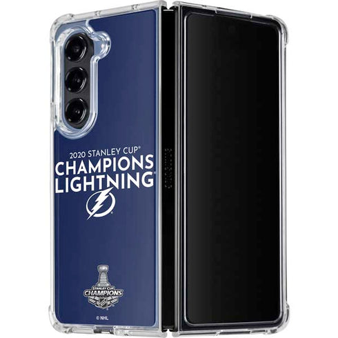 NHL 2020 Stanley Cup Champions Lightning Galaxy Z Fold5 5G Clear Case