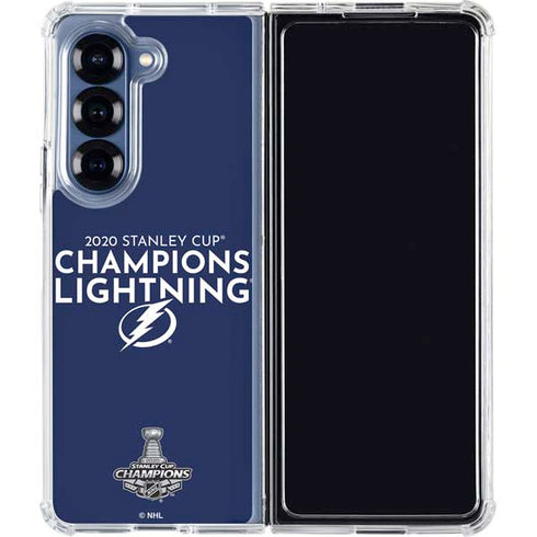 NHL 2020 Stanley Cup Champions Lightning Galaxy Z Fold6 Clear Case