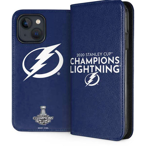 NHL 2020 Stanley Cup Champions Lightning iPhone 15 Plus Folio Case