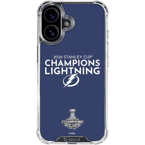 NHL 2020 Stanley Cup Champions Lightning iPhone 16 Clear Case