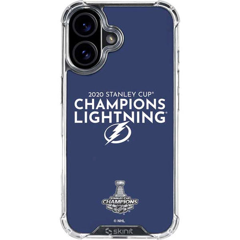 NHL 2020 Stanley Cup Champions Lightning iPhone 16 Plus Clear Case
